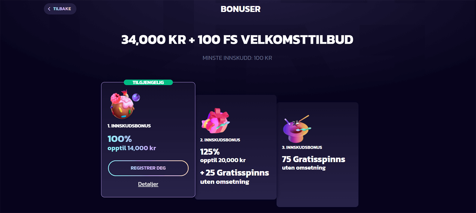 21Bit Casino Velkomstbonus i Norge 