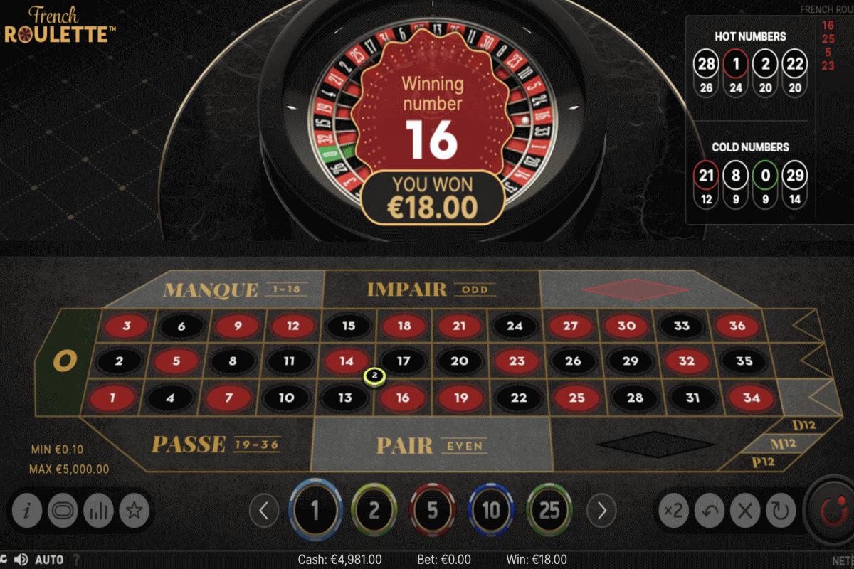 French Roulette NetEnt screenshot 1 1 1 1 