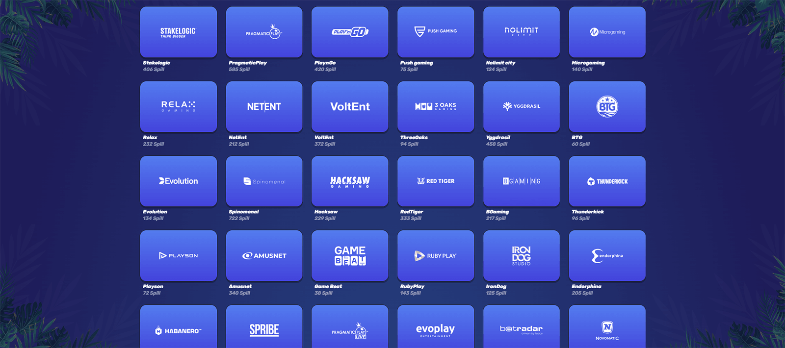 GambleZen Casino Spillutviklere