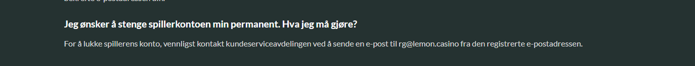 Lemon Casino How to delete account 