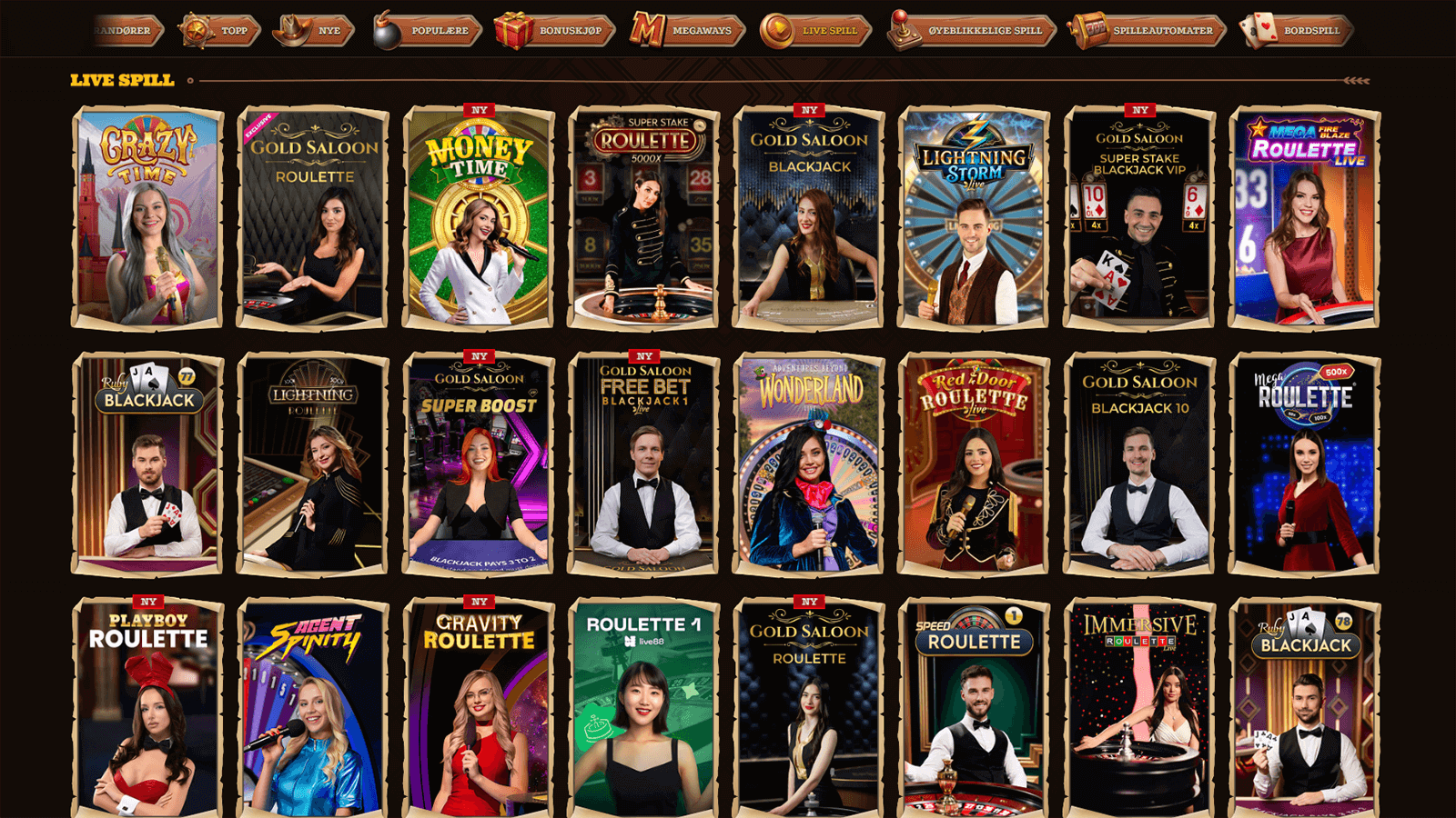 Live kasinospill pa Lizaro Casino 