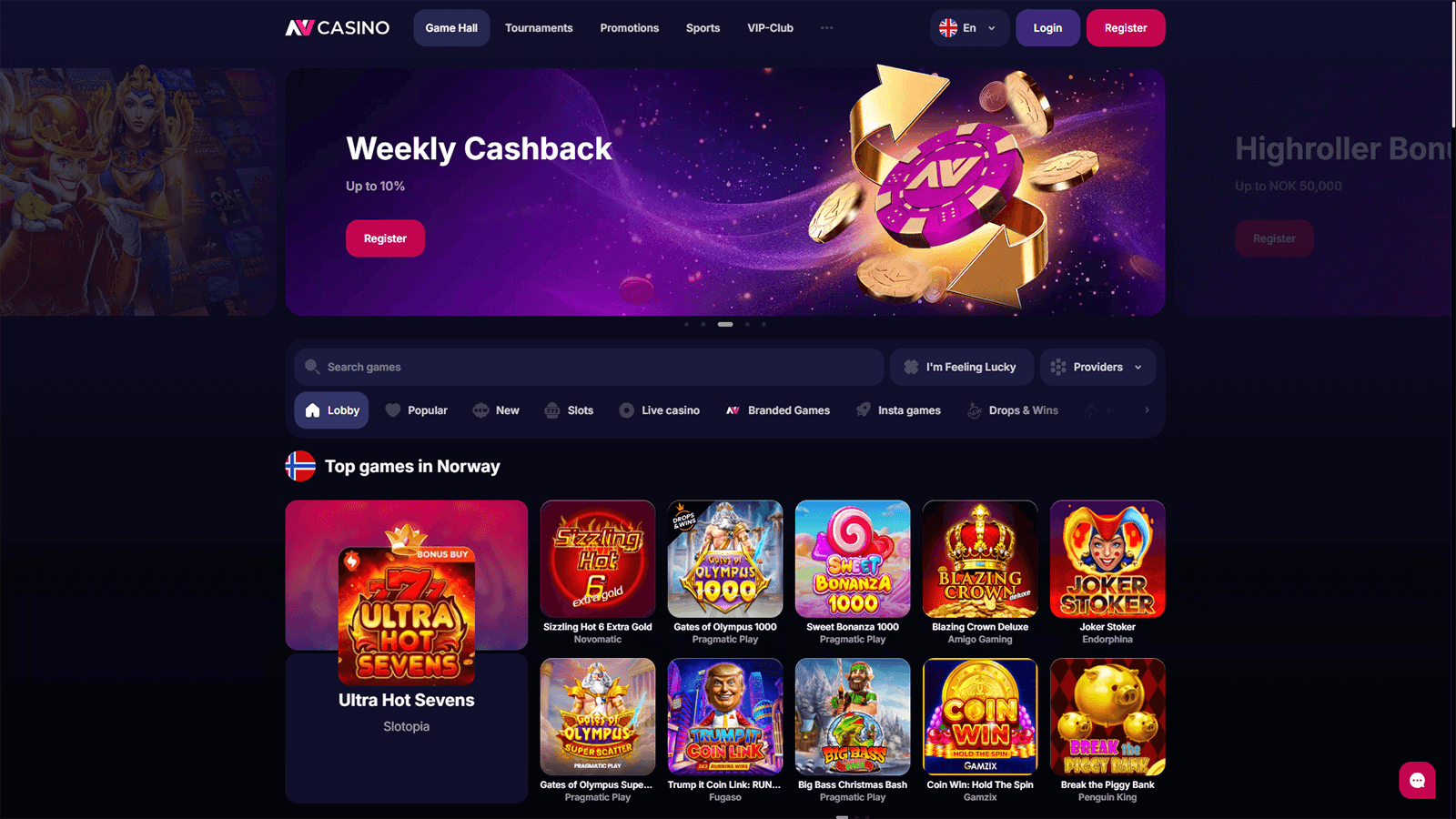 NV.Casino Homepage Norway