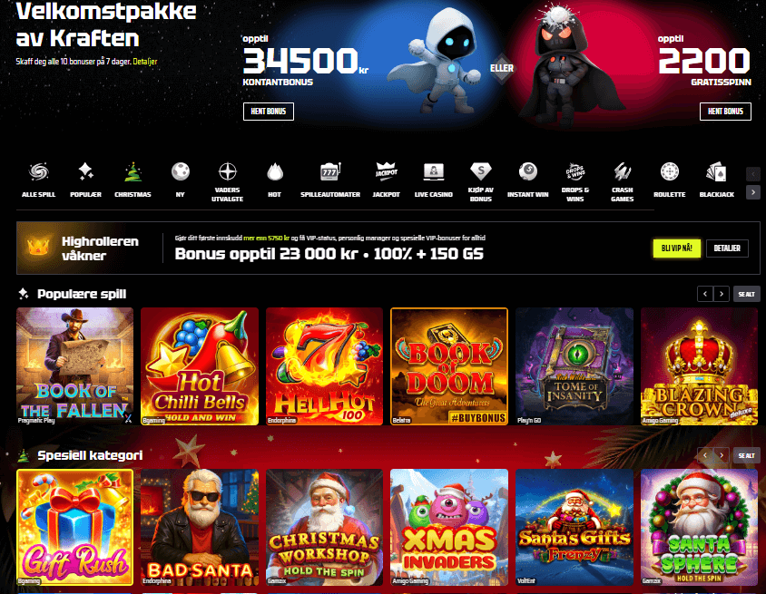 SlotsVader Mobile Version 