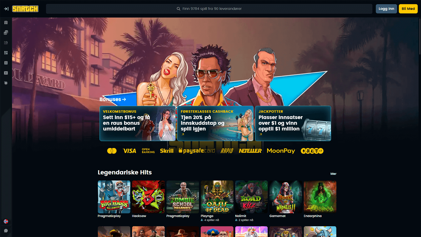 Snatch Casino hjemmeside i Norge