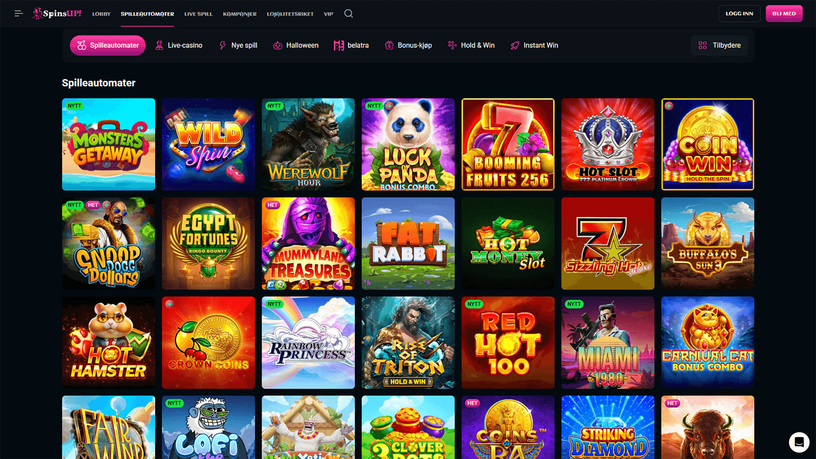 SpinsUp Casino Spilleautomater