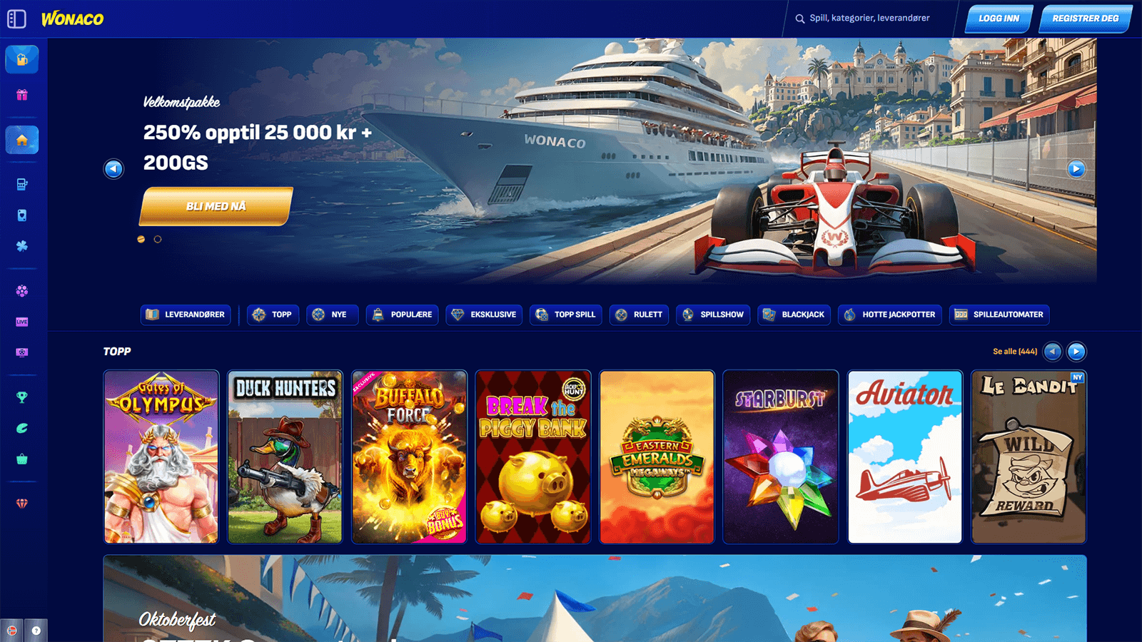 Wonaco Casino Hjemmeside Norge