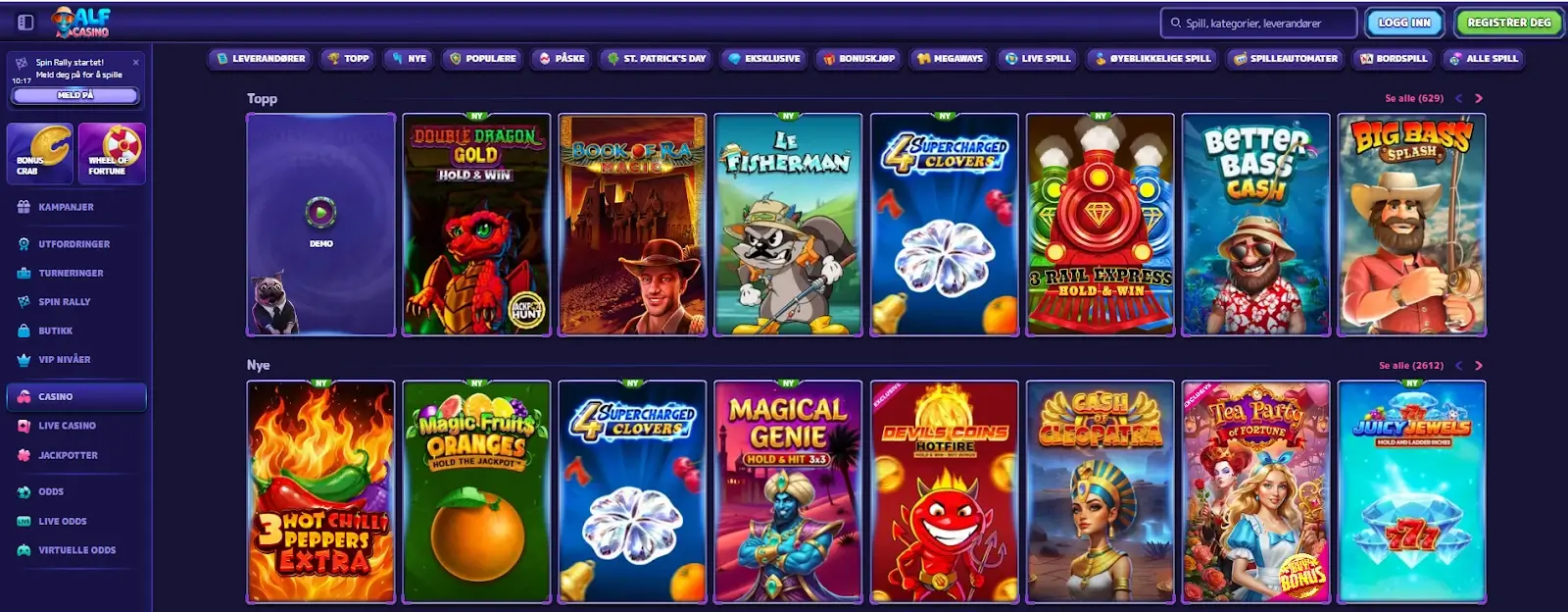 AlfCasino Spill 