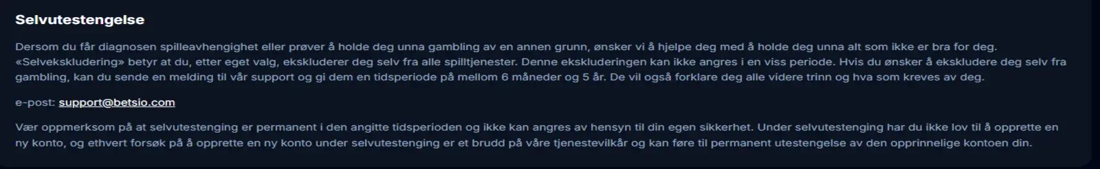 Betsio Kontosletting