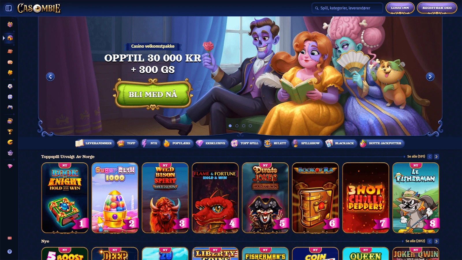 casombie casino med mobilautomater i norge