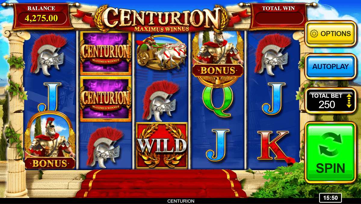 centurion inspired gaming slot 