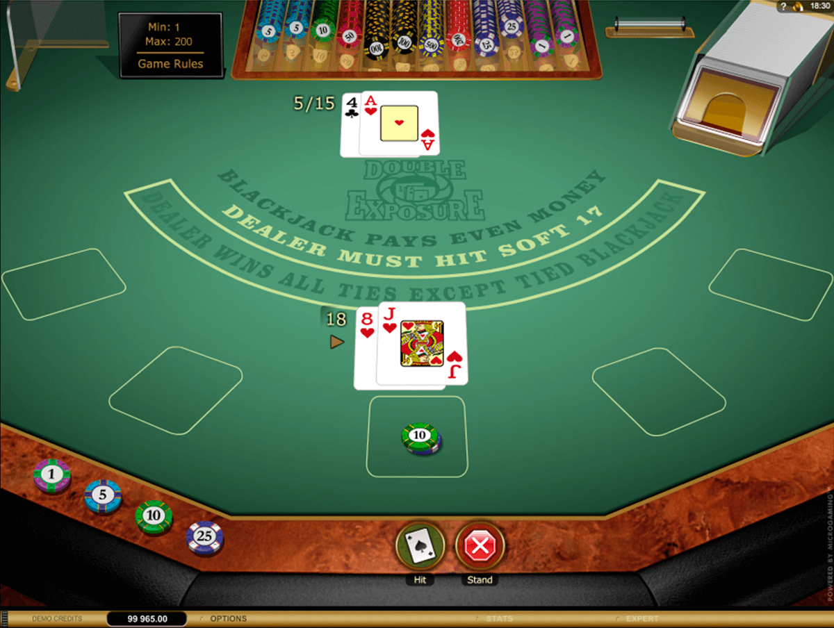double exposure blackjack gold microgaming