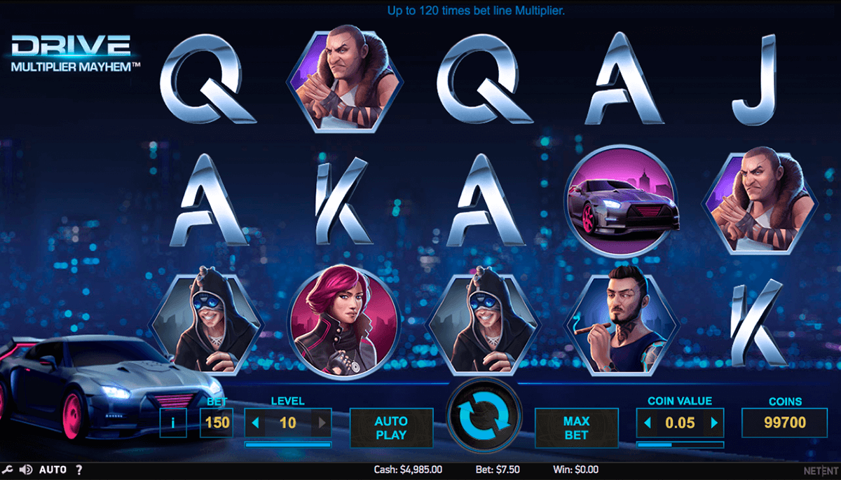 drive multiplier mayhem netent slot