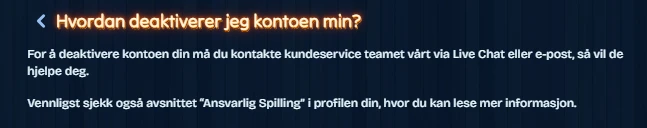 DudeSpin Hvordan slette din konto