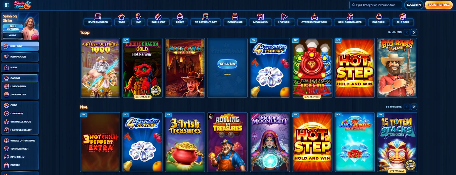 DudeSpin Kasino Spill