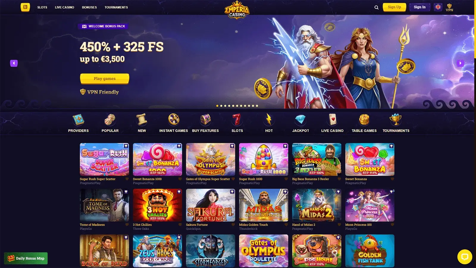 Emperia Casino hjemmeside i Norge 
