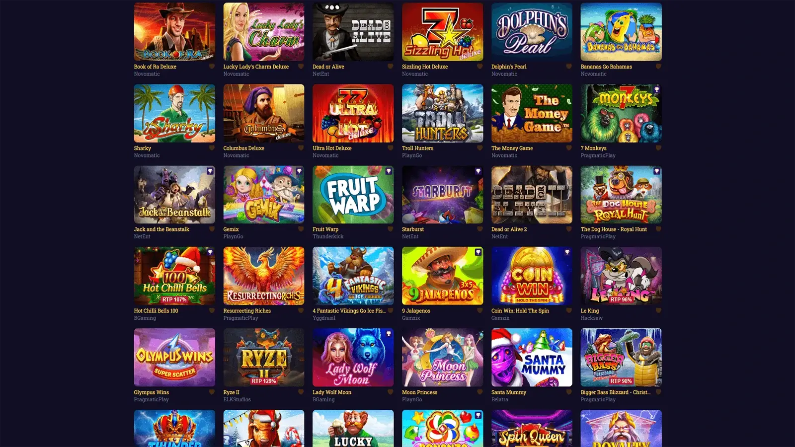 Emperia Casino spilleautomatutvalg i Norge 