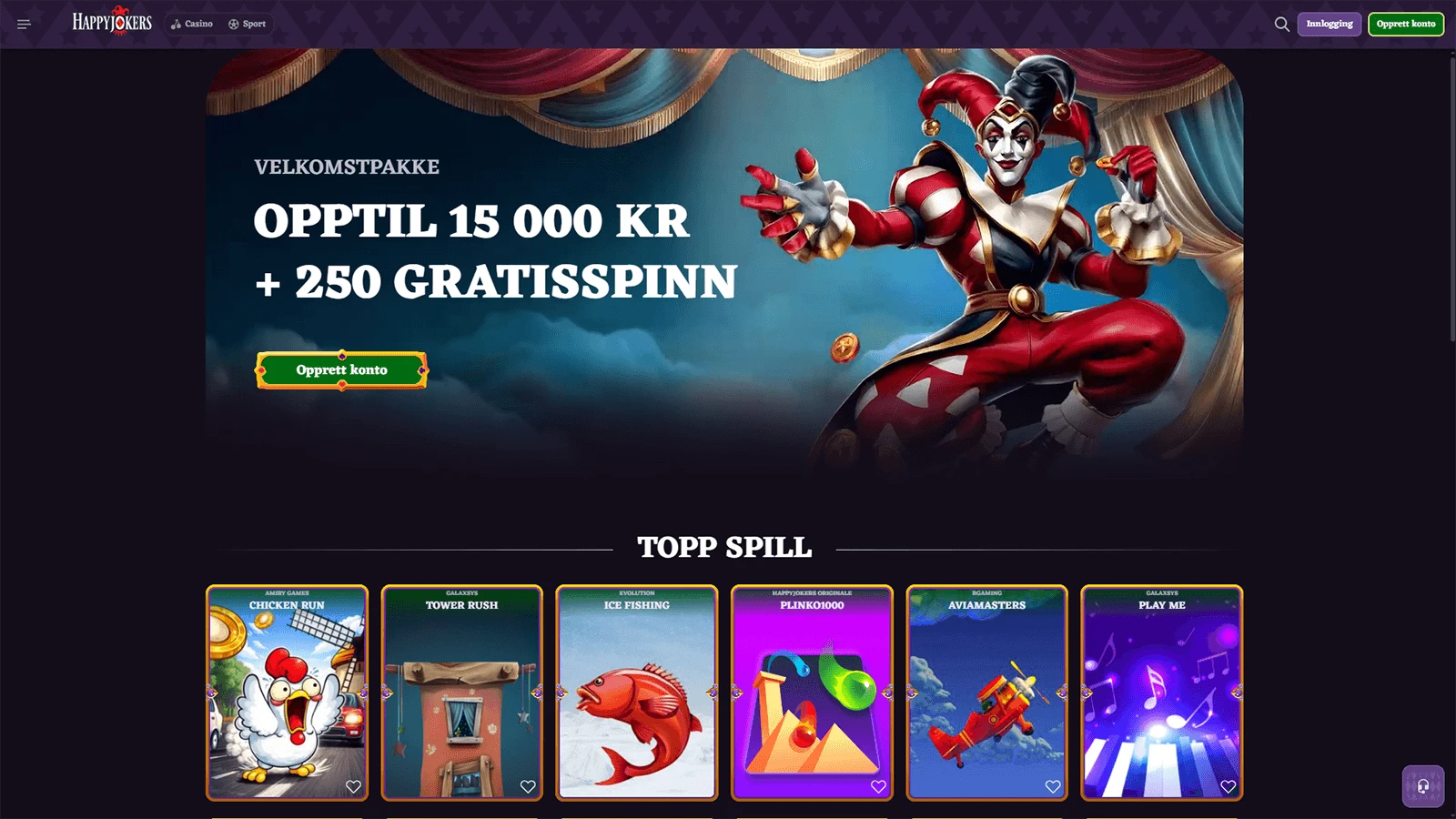 HappyJokers Casino Hjemmeside i Norge 