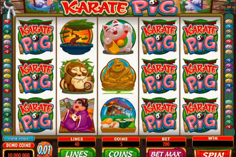 karate pig microgaming slot
