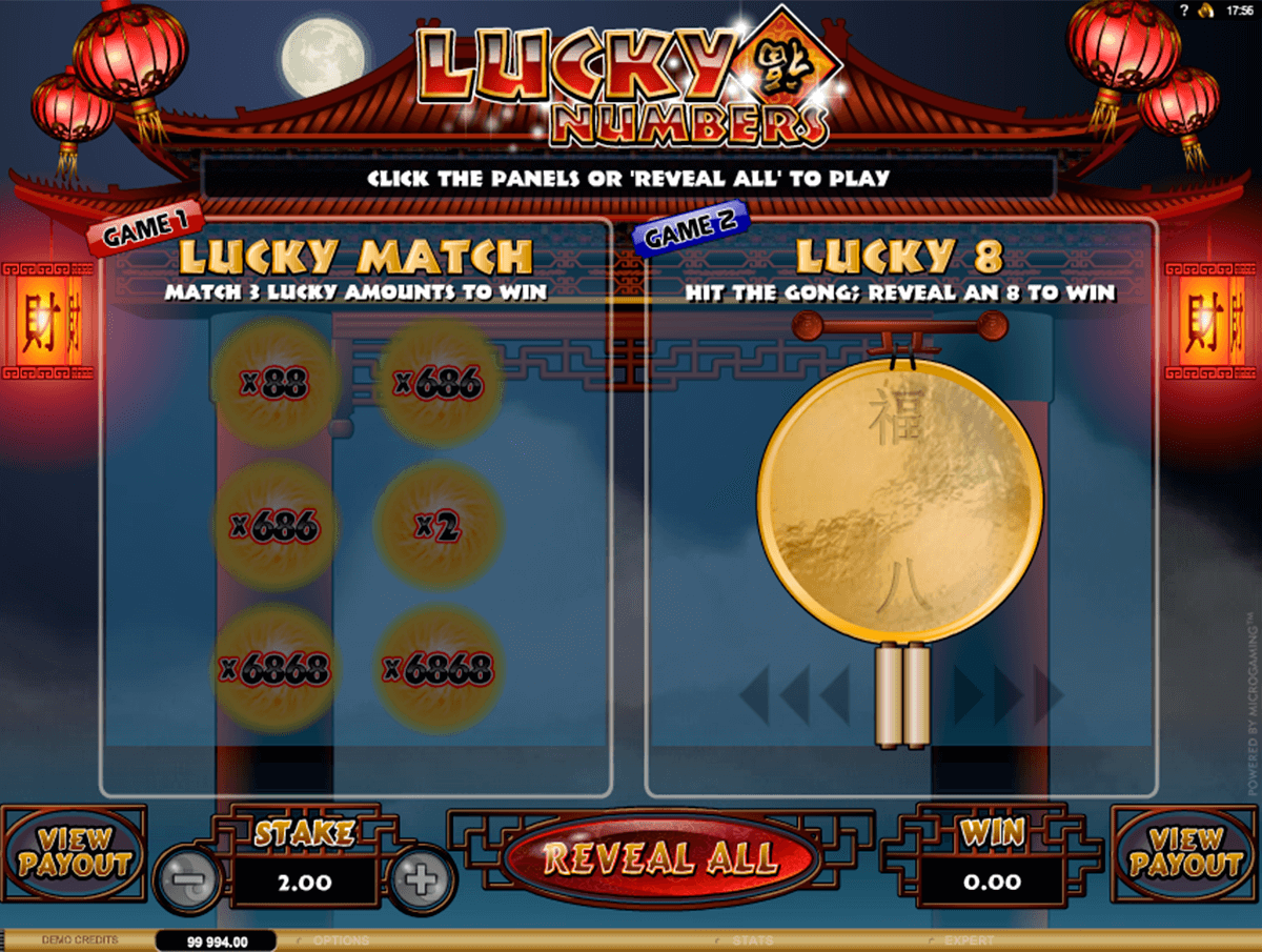 lucky numbers microgaming 