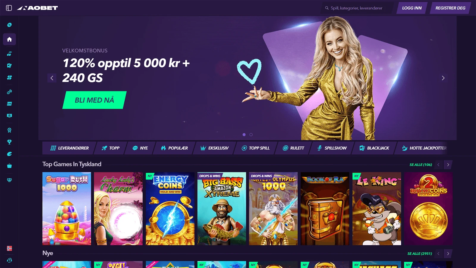 Naobet Casino hjemmeside i Norge 