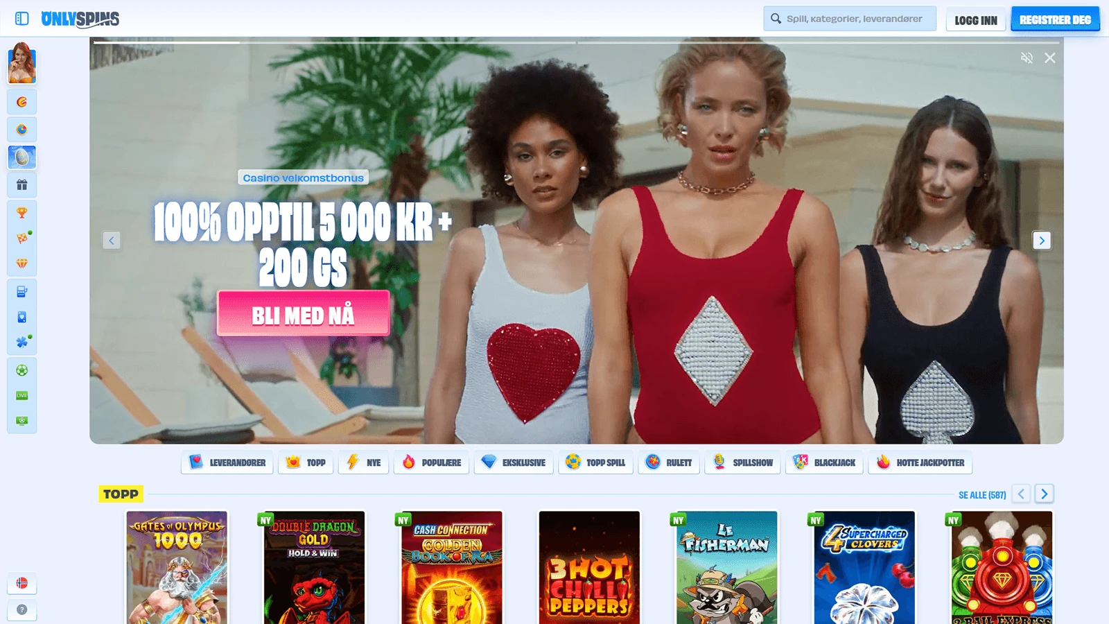 onlyspins casino med mobilautomater i norge