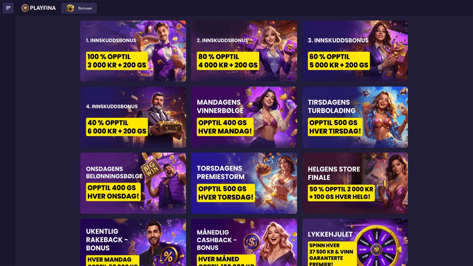 playfina casino med mobilautomaten bonuser i norge