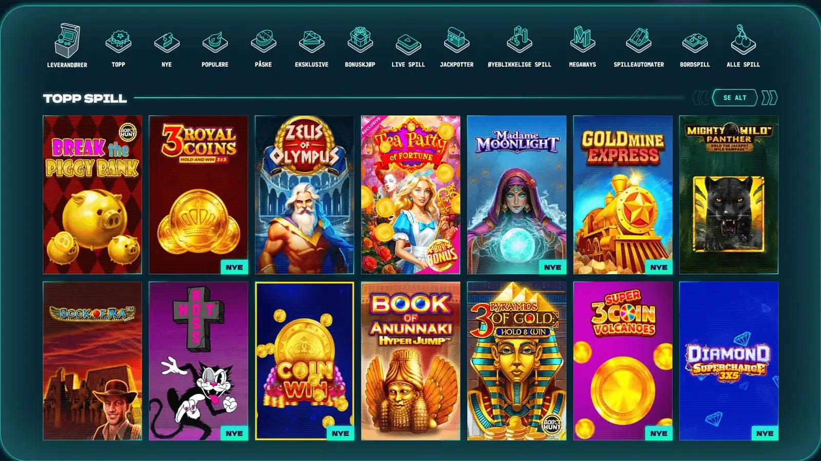 PowerUp Casino spillutvalg i Norge