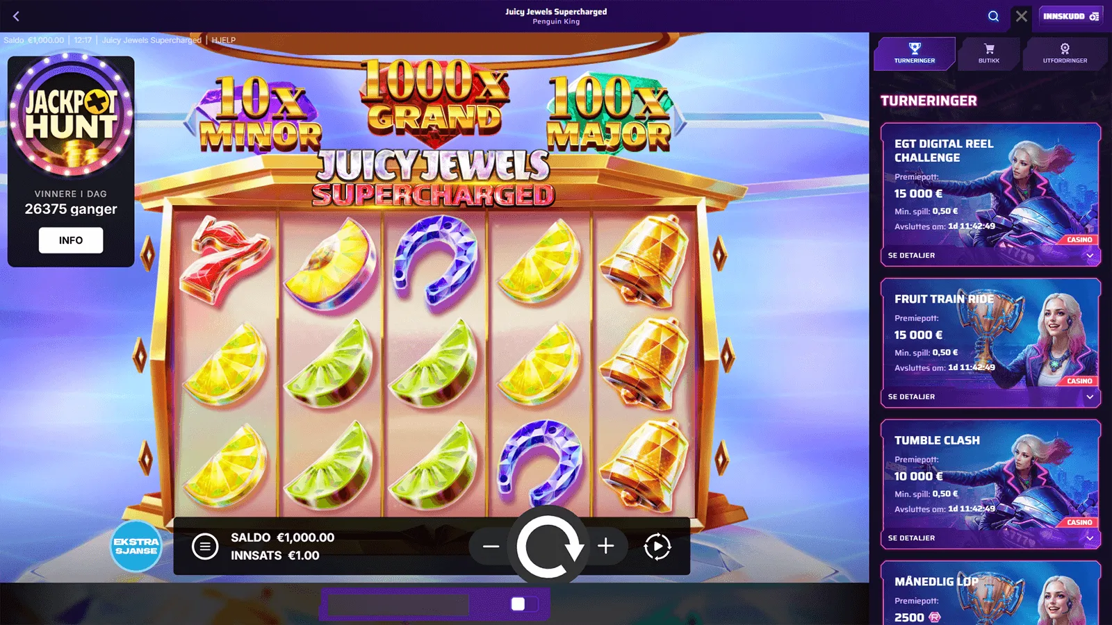 Roby Casino Juicy Jewels spilleautomat i Norge