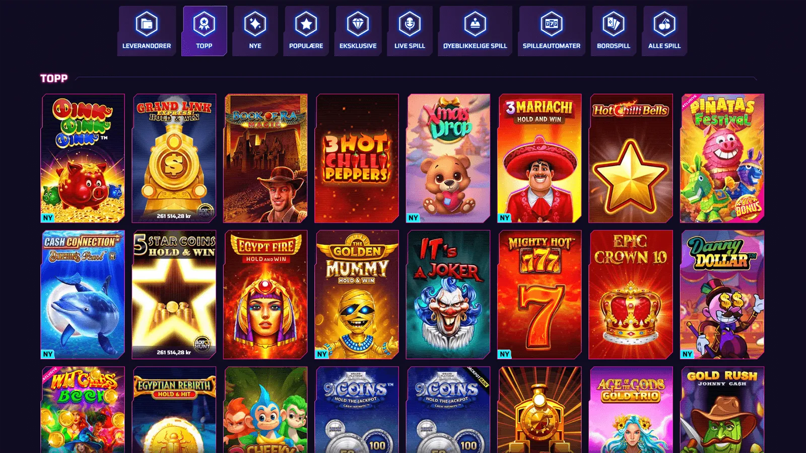 Roby Casino Toppspill i Norge