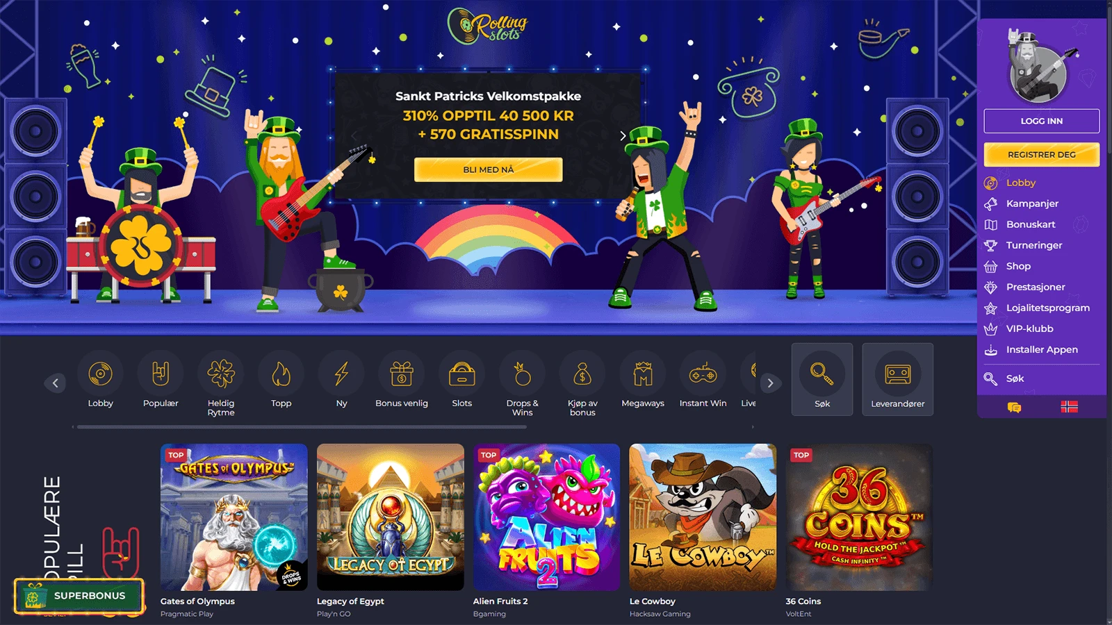 rollingslots casino med mobilautomater i norge