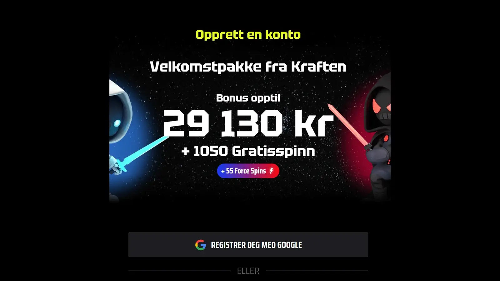 SlotsVader Casino velkomstpakke fra Kraften i Norge 