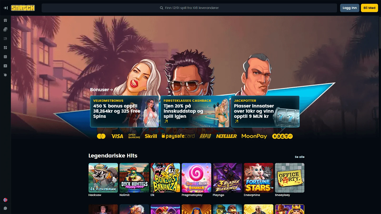 snatch casino med mobilautomater i norge