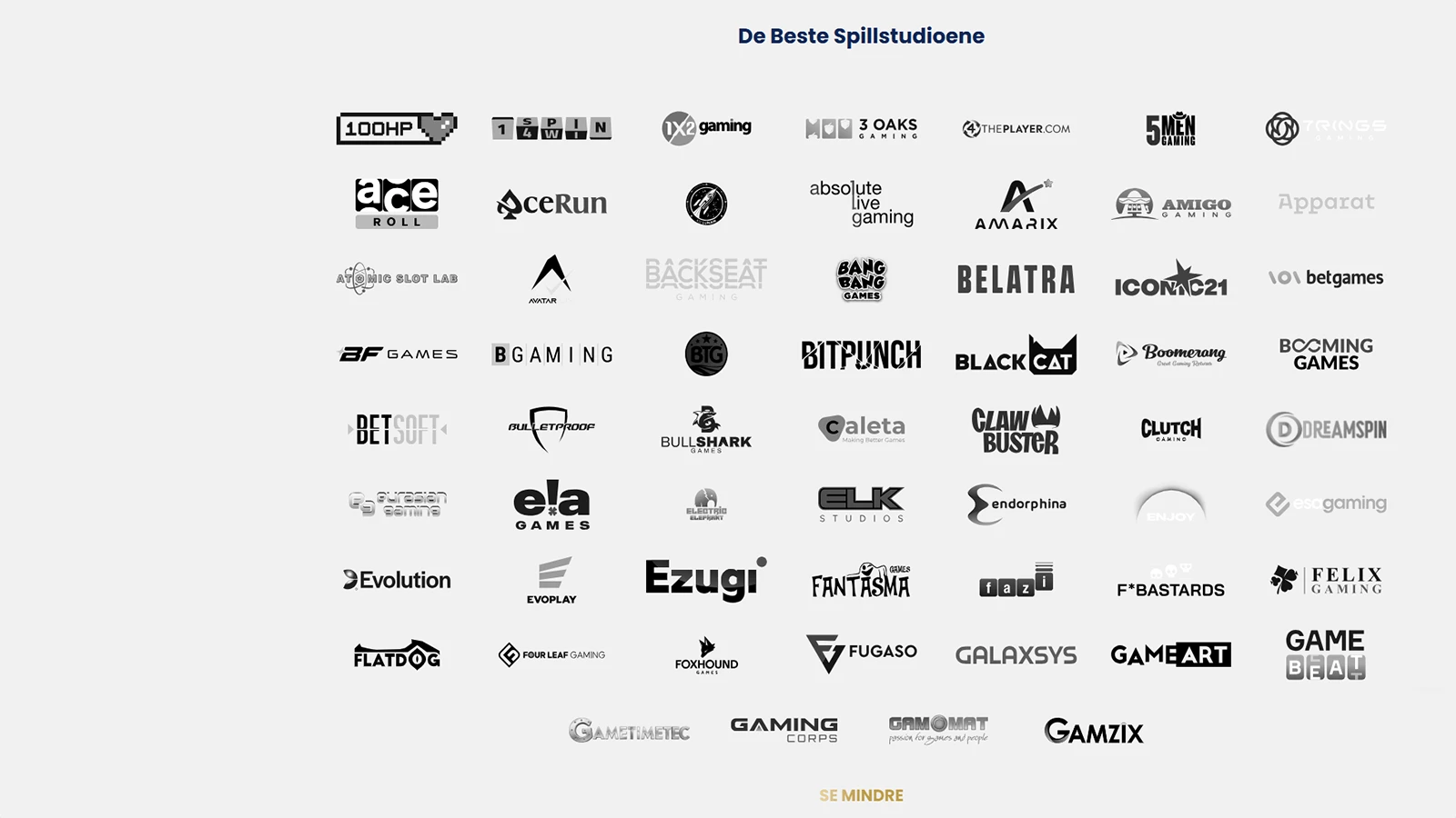 Spillleverand&oslash;rer hos Lukki Casino i Norge 