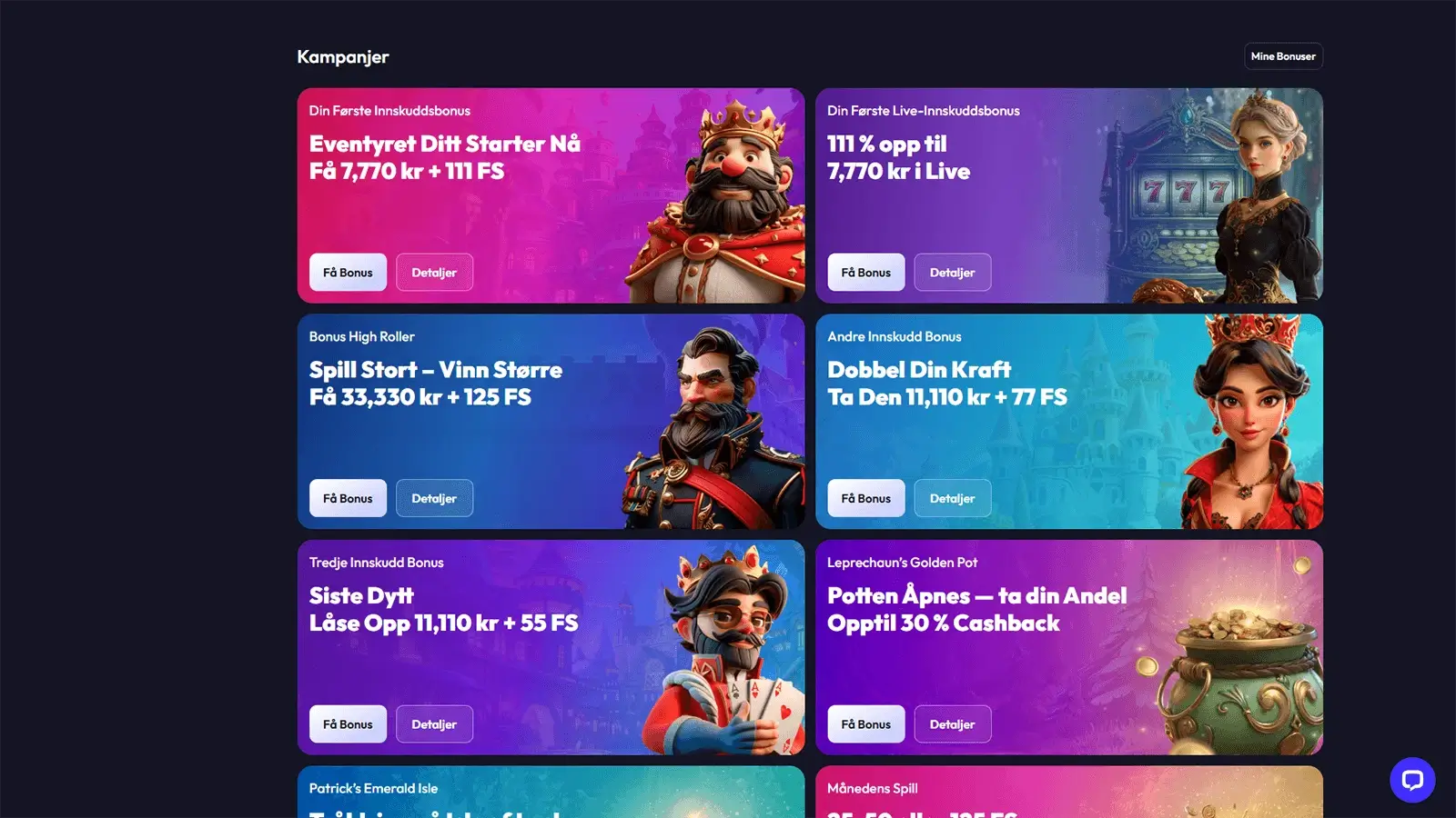 Spinrise Casino Bonuser i Norge 