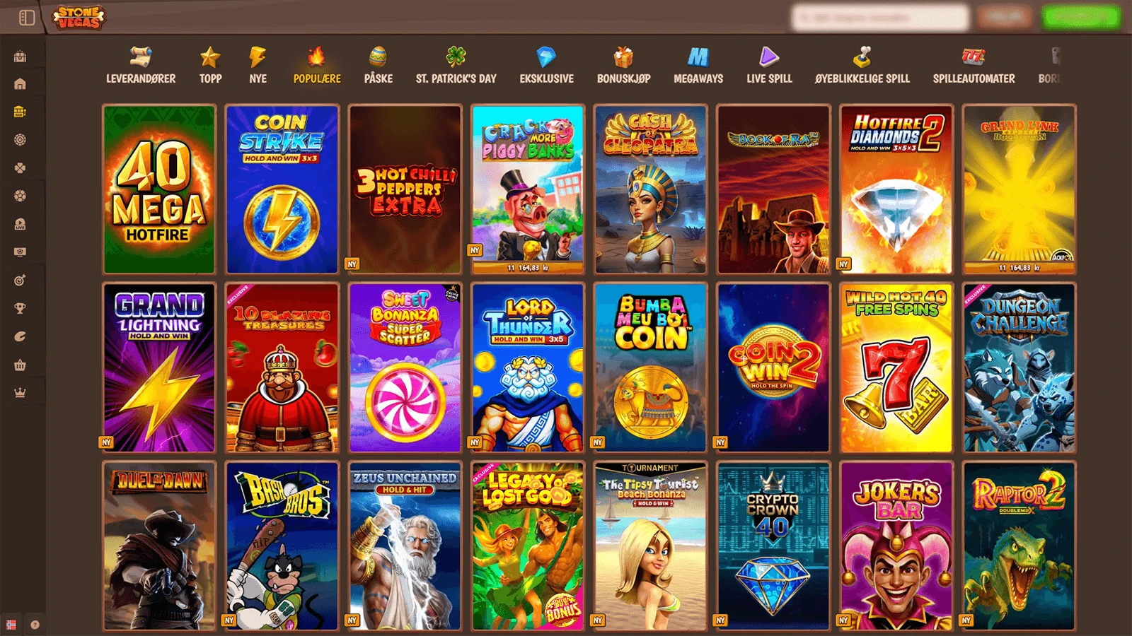 stonevegas casino mobilautomaten i norge