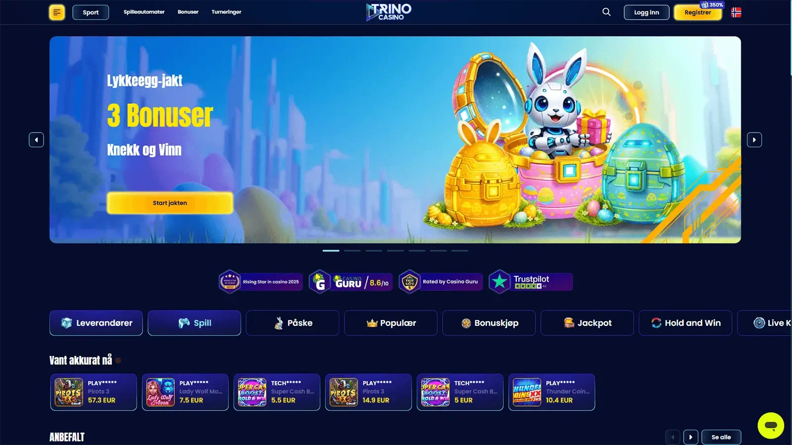 Trino Casino hjemmeside i Norge 