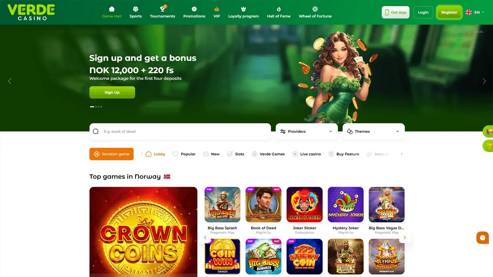 Verde Casino hjemmeside i Norge 