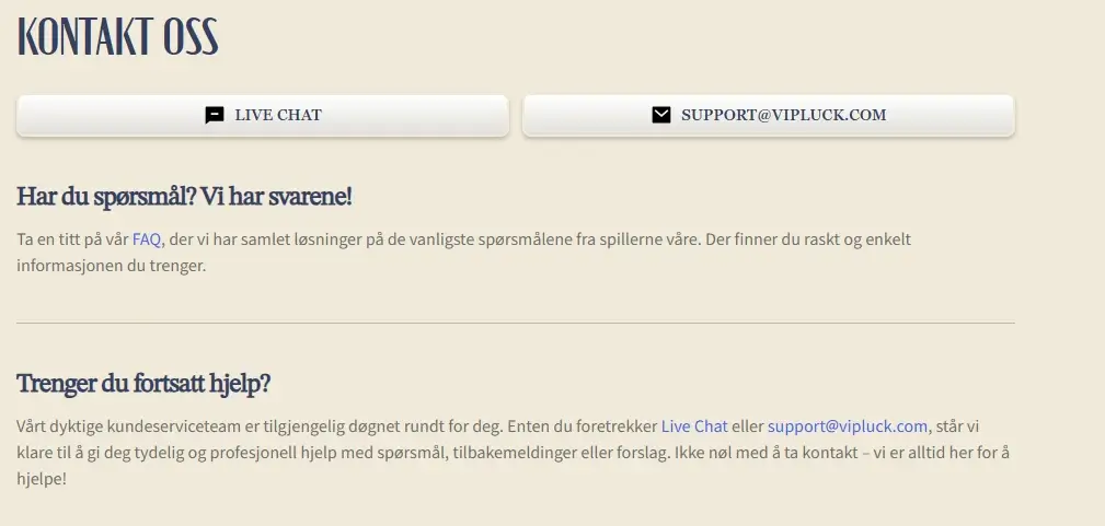 VipLuck Kontakt